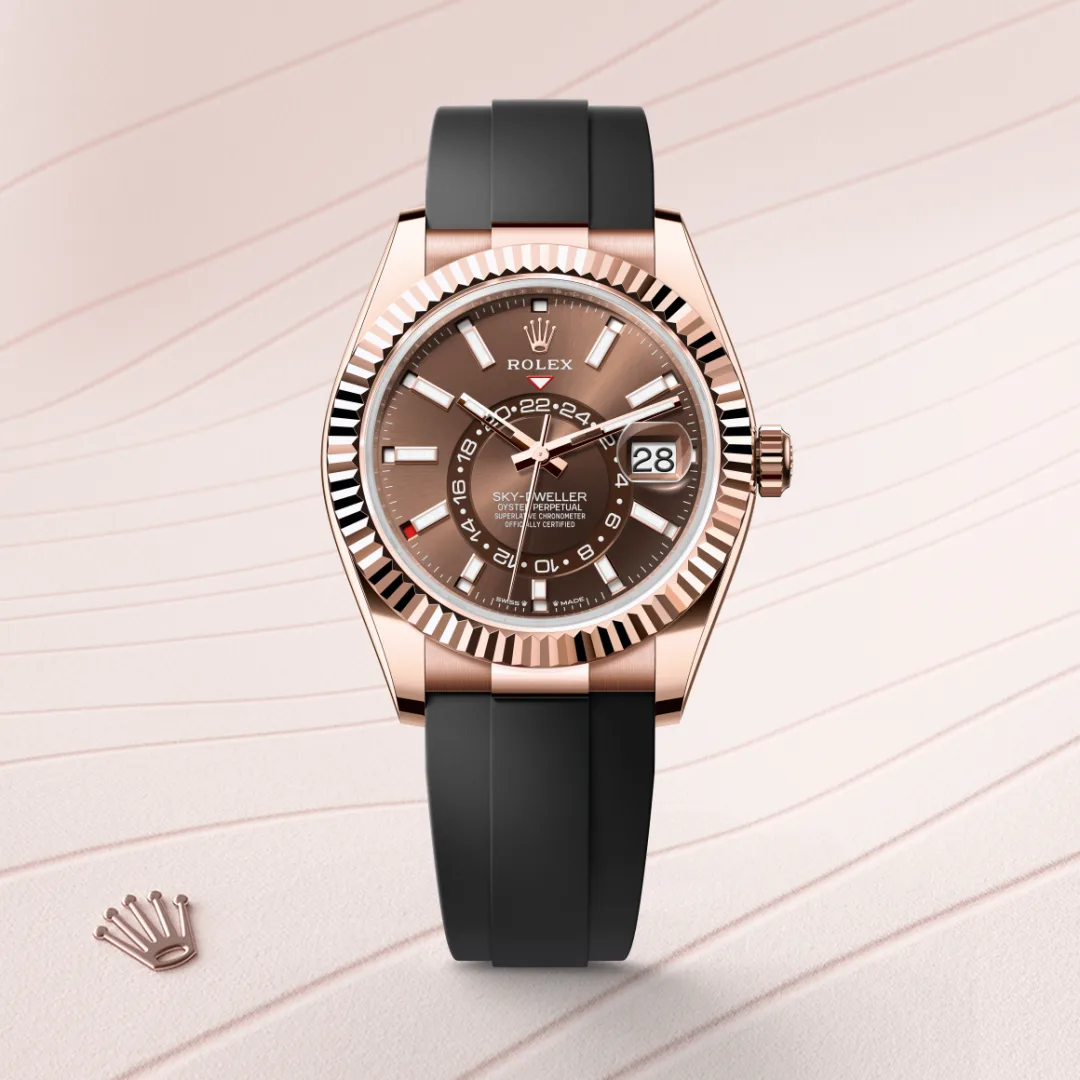 Rolex Sky-Dweller 18 ct Everose gold M336235-0002 - Rolex Boutique Sentosa