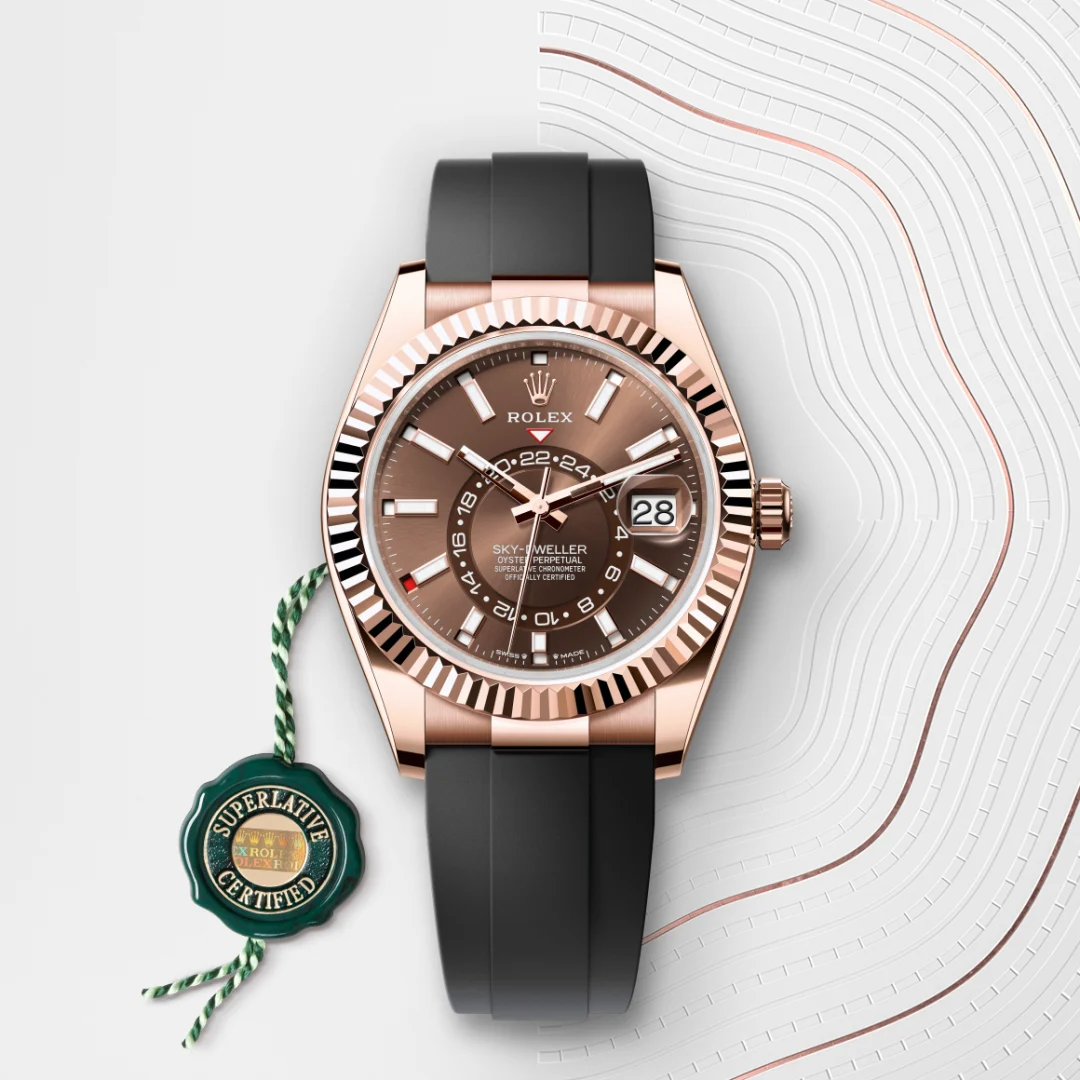 Rolex Sky-Dweller 18 ct Everose gold M336235-0002 - Rolex Boutique Sentosa