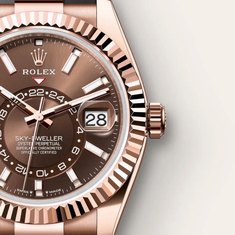 Rolex Sky-Dweller 18 ct Everose gold M336235-0002 - Rolex Boutique Sentosa